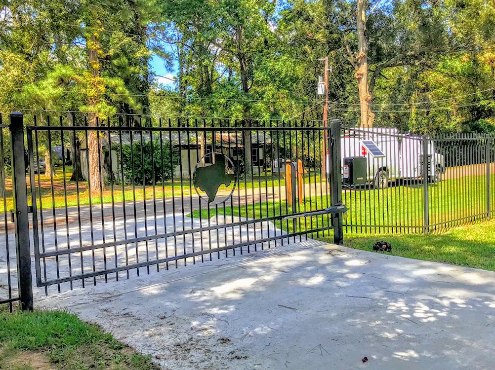 Access Pro Gate Company welder fabricating a custom gate frame